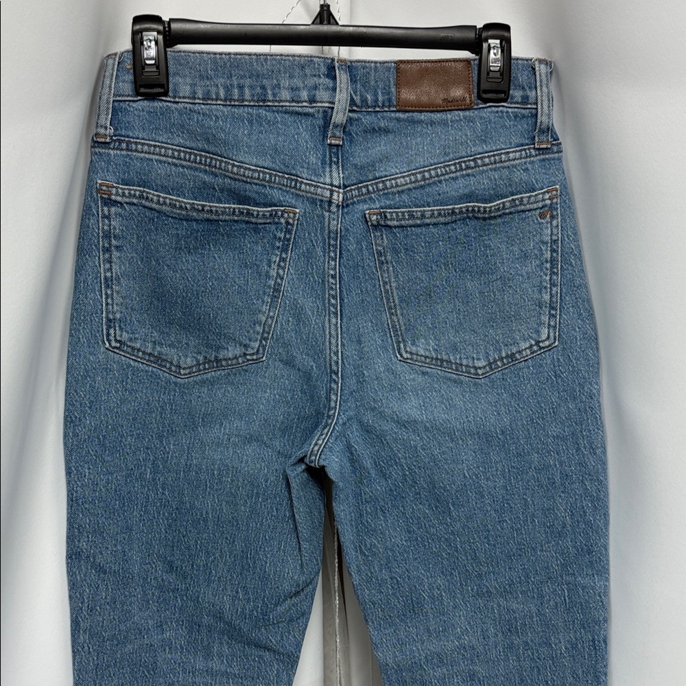 Madewell the perfect vintage Jean with raw hem ankle length medium wash size 28 - Picture 5 of 11